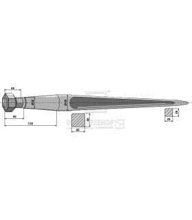 Spjut  M28 980mm nr36 Kverneland