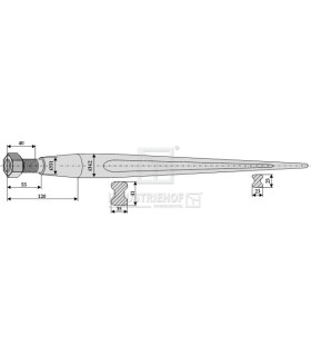 Spjut  Stengrep M28 1000mm nr18 Kverneland