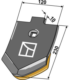 Point  - hard metal faced-back side