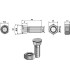 Plough bolt M16 x 2 x 40 with hexagon nut
