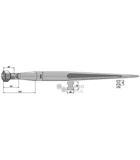 Spjut M22 1100 mm nr 9,10,16 Weidemann