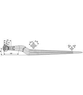 Spjut M22 810 mm nr 9,10,31 Weidemann Von der Heide