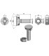 Plough bolt M12 x 1,75 x 35 with hexagon nut
