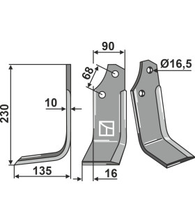Blade, left model