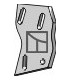 Bracket for trash board - right