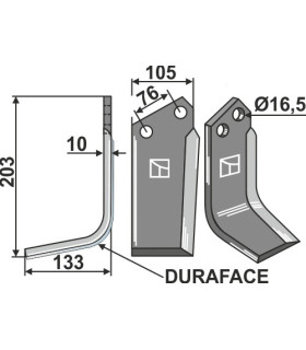 Blade DURAFACE, left model