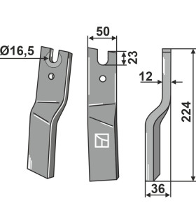 Rotary tine, right model