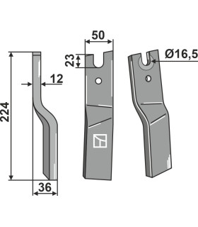 Rotary tine, left model