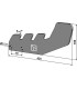 Levelling foot 425mm