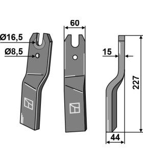 Rotary tine, right model