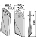 Rotary tine, right model