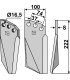 Rotary tine, right model