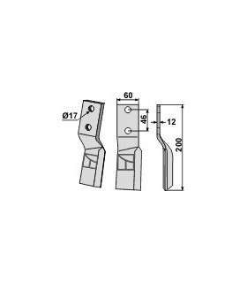 Rotary tine, right model