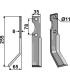 Rotary tine, left model