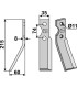 Rotary tine, left model