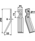 Rotary tine, left model