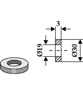 Washer Ø30x3xØ19