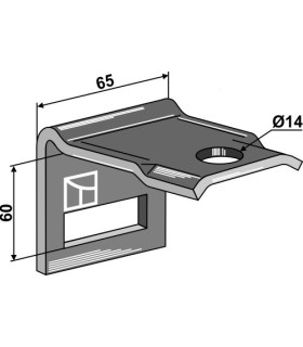 Clamp for  tine 45 x 10