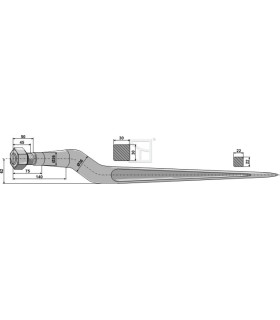 Spjut M24 nr10 820mm &Aring;l&ouml;