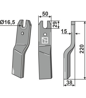 Rotary tine, right model