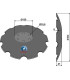 Notched disc with flat neck Ø462