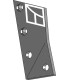Bracket for reversible point - right