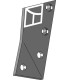 Bracket for reversible point - left