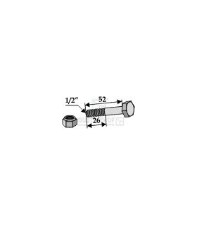 Bult med l&aring;smutter Taarup 1/2&quot;UNF-12.9 L52mm