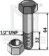 Bult med l&aring;smutter Epok 1/2&quot; UNF 8.8 L64mm
