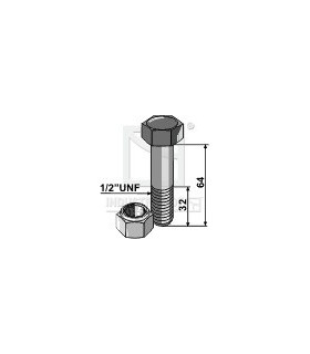 Bult med l&aring;smutter Epok 1/2&quot; UNF 8.8 L64mm
