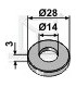 Bricka Epoke 28x3x14mm