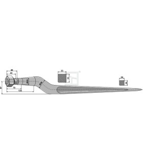 Spjut M22  820mm &Aring;l&ouml;