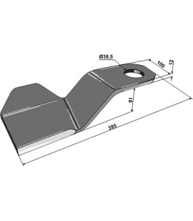 Slaga kniv F. Spearhead 100x12x395 h&ouml;ger