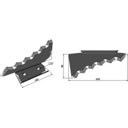 Kniv Foderblandare Keenan v&auml; 234mm Tjocklek 5mm