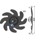 Levelling disc - right